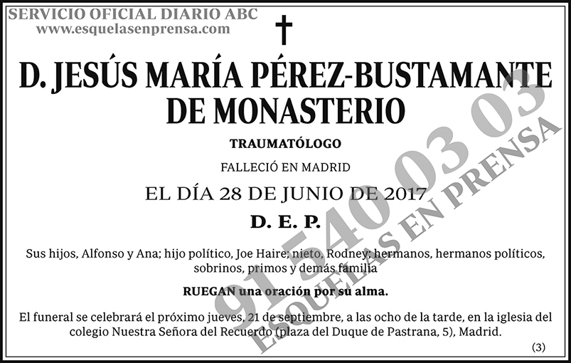 Jesús María Pérez-Bustamante de Monasterio